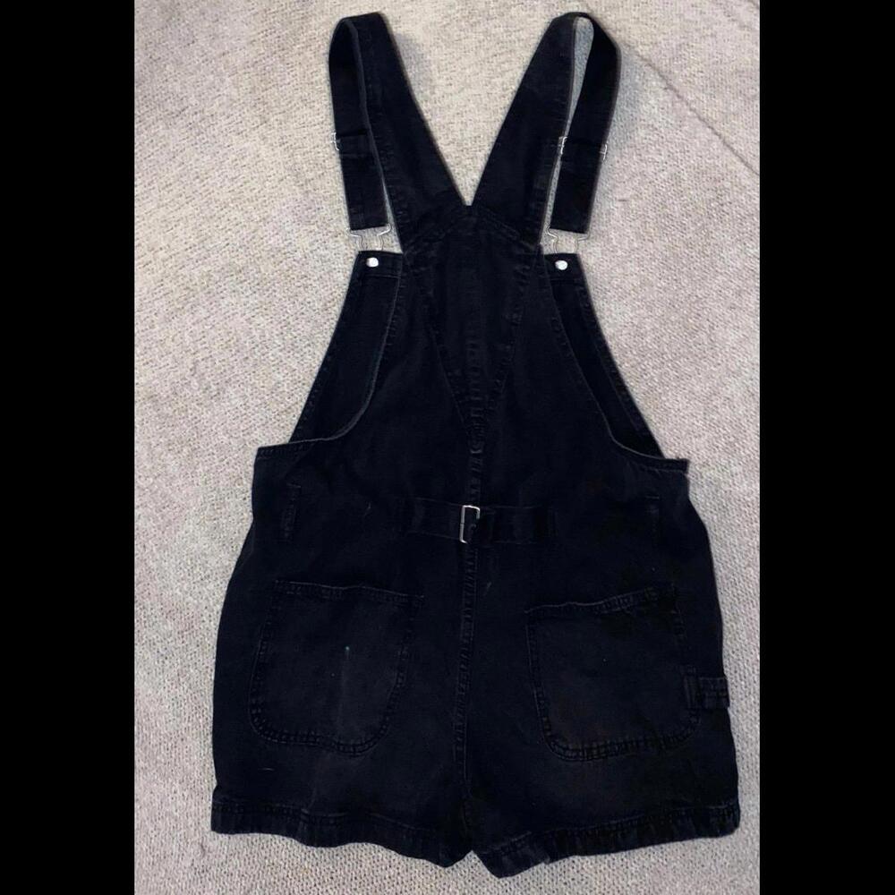 Black jean overalls